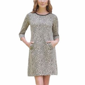 Tyler Boe Animal Print Cheetah Leopard Shift Tunic Dress - XS